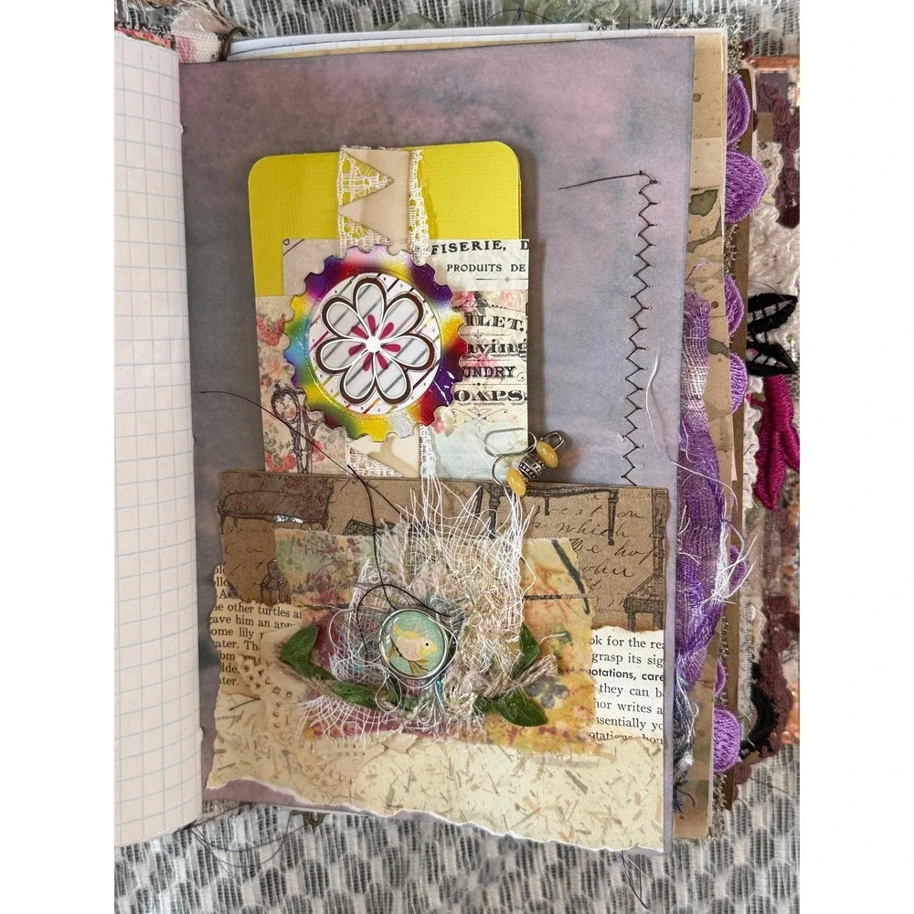 Vintage Cabinet Card Front & Applique Junk Journal